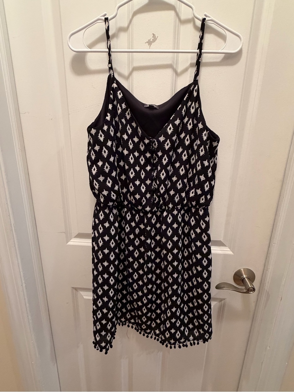 Lily Rose Black & White Diamond Print Mini Dress